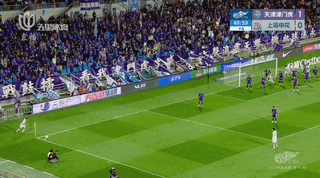 上海申花客场两度落后逆转天津津门虎 点球绝杀